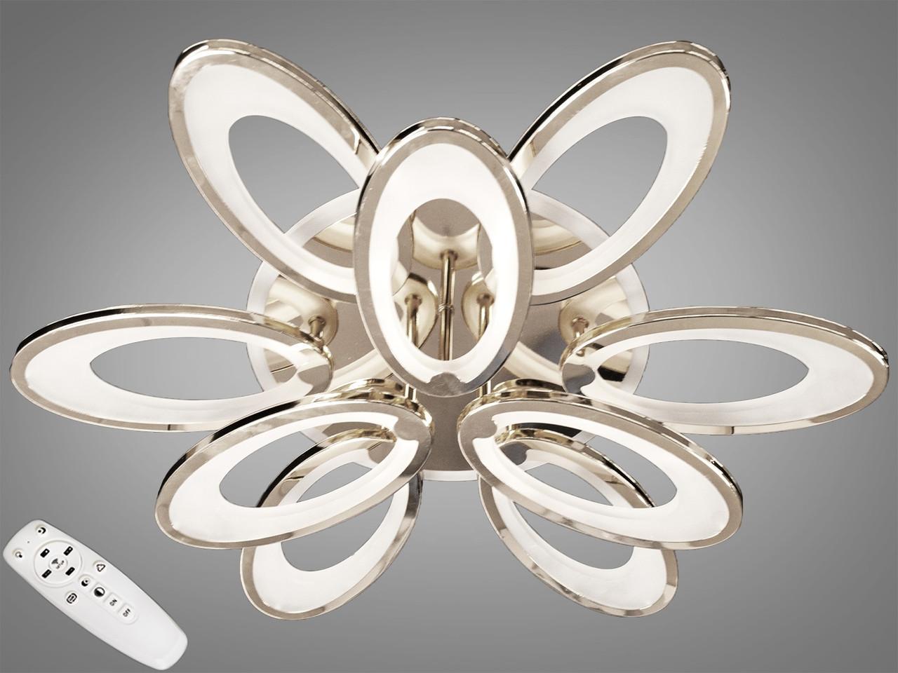 Люстра LED Diasha 1673/6 + 3 HR 110W Сріблястий