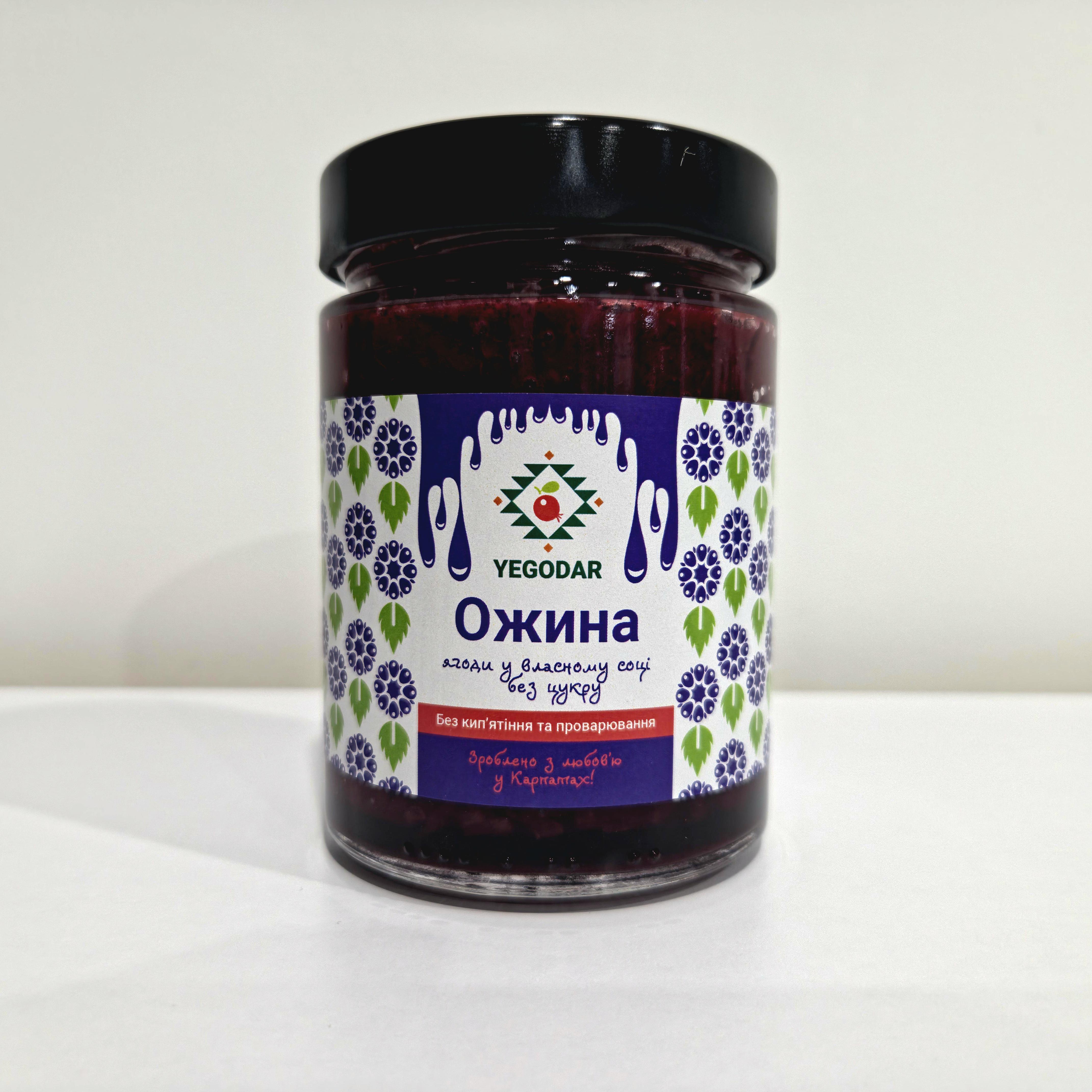 Варення YEGODAR Ожина у власному соці без цукру 300 г (009)