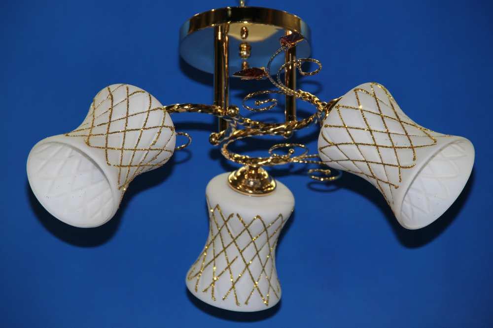 Люстра с плафонами Ray L70668/3 MIX FGD2+CH2 Белый (IR005678)