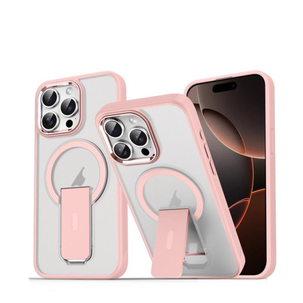Противоударный чехол с подставкой Cosmic Magnetic Stand for Apple iPhone 16 Pro Pink