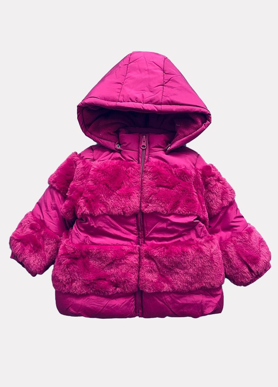 Куртка детская Chicco с искусственным мехом 12-18 мес. 80 см Малиновый (2081861140)