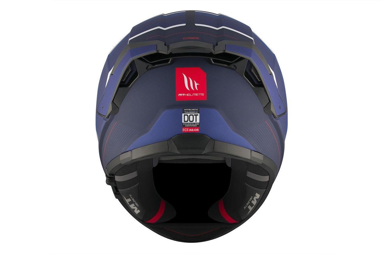 Мотошлем MT HELMETS Thunder 4 SV R25 C7 M Matt Blue (29825) - фото 7