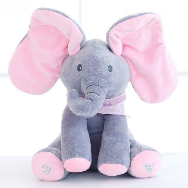 Плюшева іграшка-слон Peekaboo Рожевий (GR 4101)