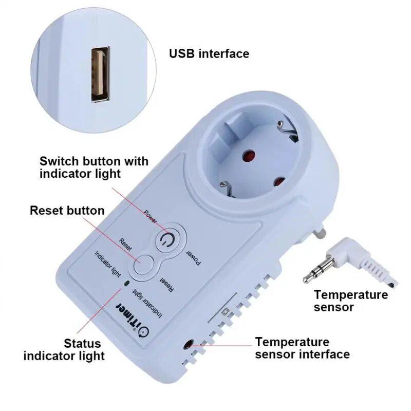 Розетка iTimer GSM с датчиком температуры и дистанционным управлением (100154) - фото 5