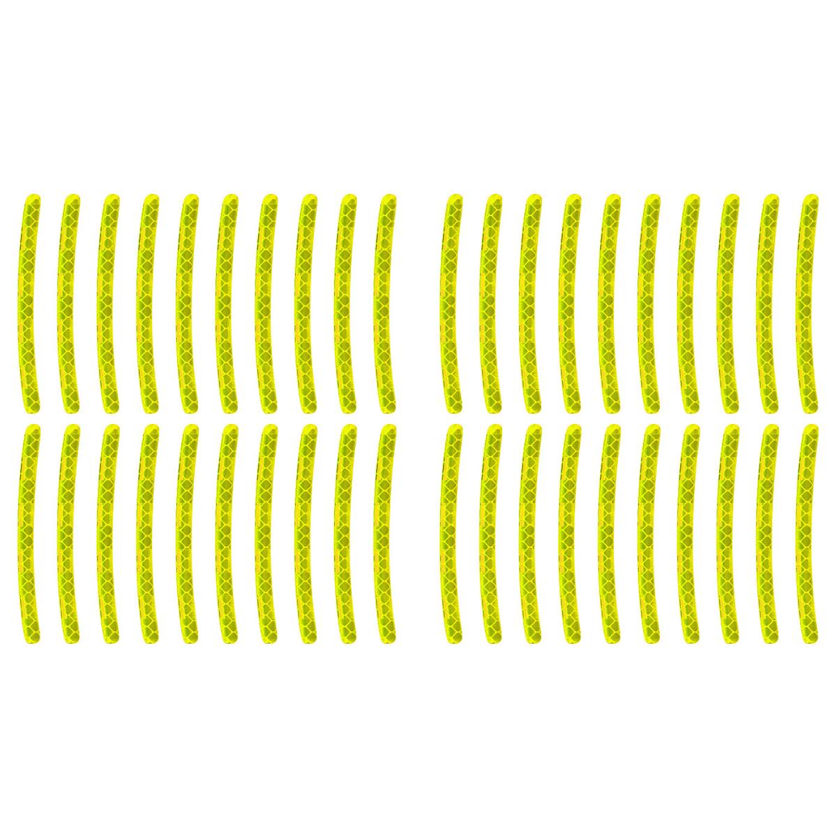 Светоотражающие наклейки WheelStyner на диски колес 40 шт. Желтый (2154)