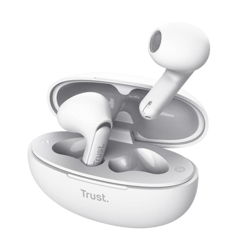 Наушники с кейсом Trust Yavi Earphones TWS Bluetooth Белый (25173_TRUST) - фото 6 Наушники с кейсом Trust Yavi Earphones TWS Bluetooth Белый (25173_TRUST) - фото 6