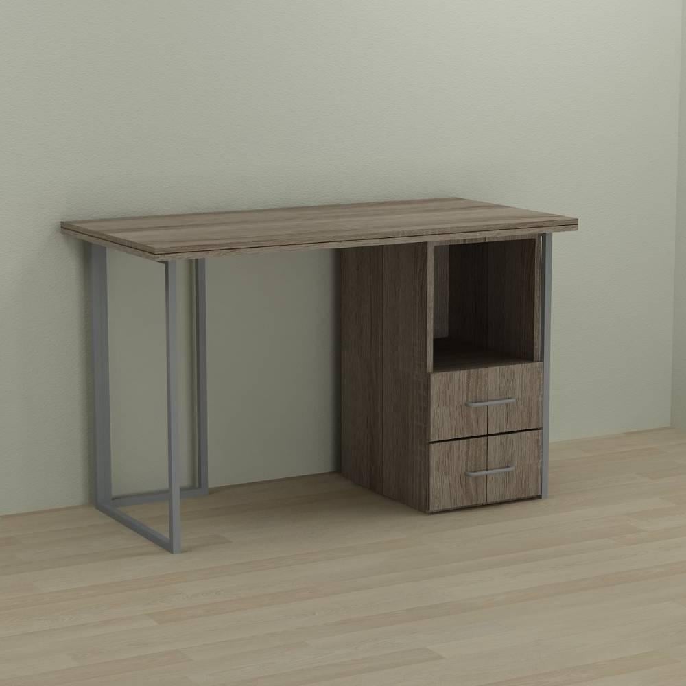 Письмовий стіл Ferrum-decor Отто ДСП 32 мм 75x140x70 см Сірий/Дуб Сонома Трюфель (FRD-101528)