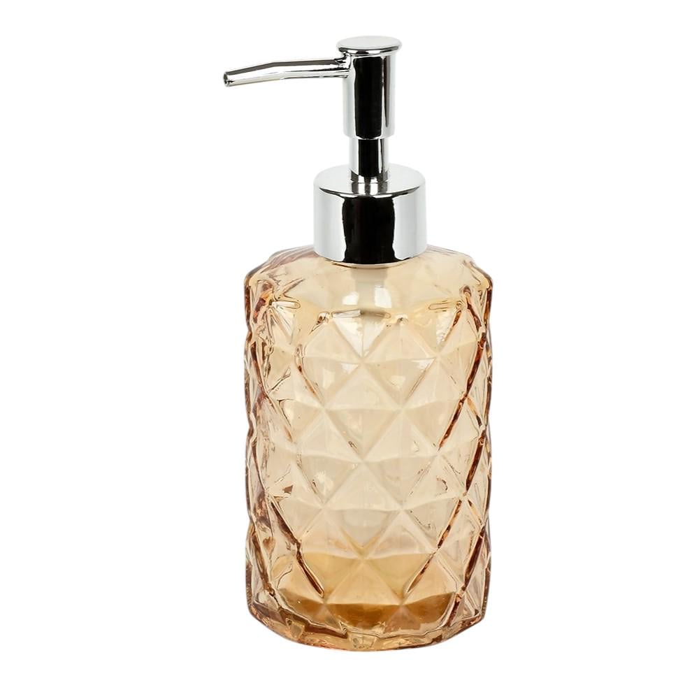 Дозатор для мыла Stenson Color стеклянный ручной механизм 330 мл Оранжевый (624198)