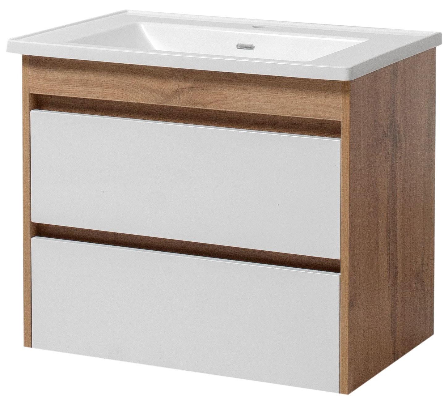 Тумба ЮВВІС Венера ТПБ-2 Д 60 см з умивальником Канте зі штучного каменю (14757241)