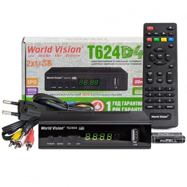 Тюнер Т2 DVB-T2/C World Vision T624D4 с поддержкой кабельного ТВ - фото 3