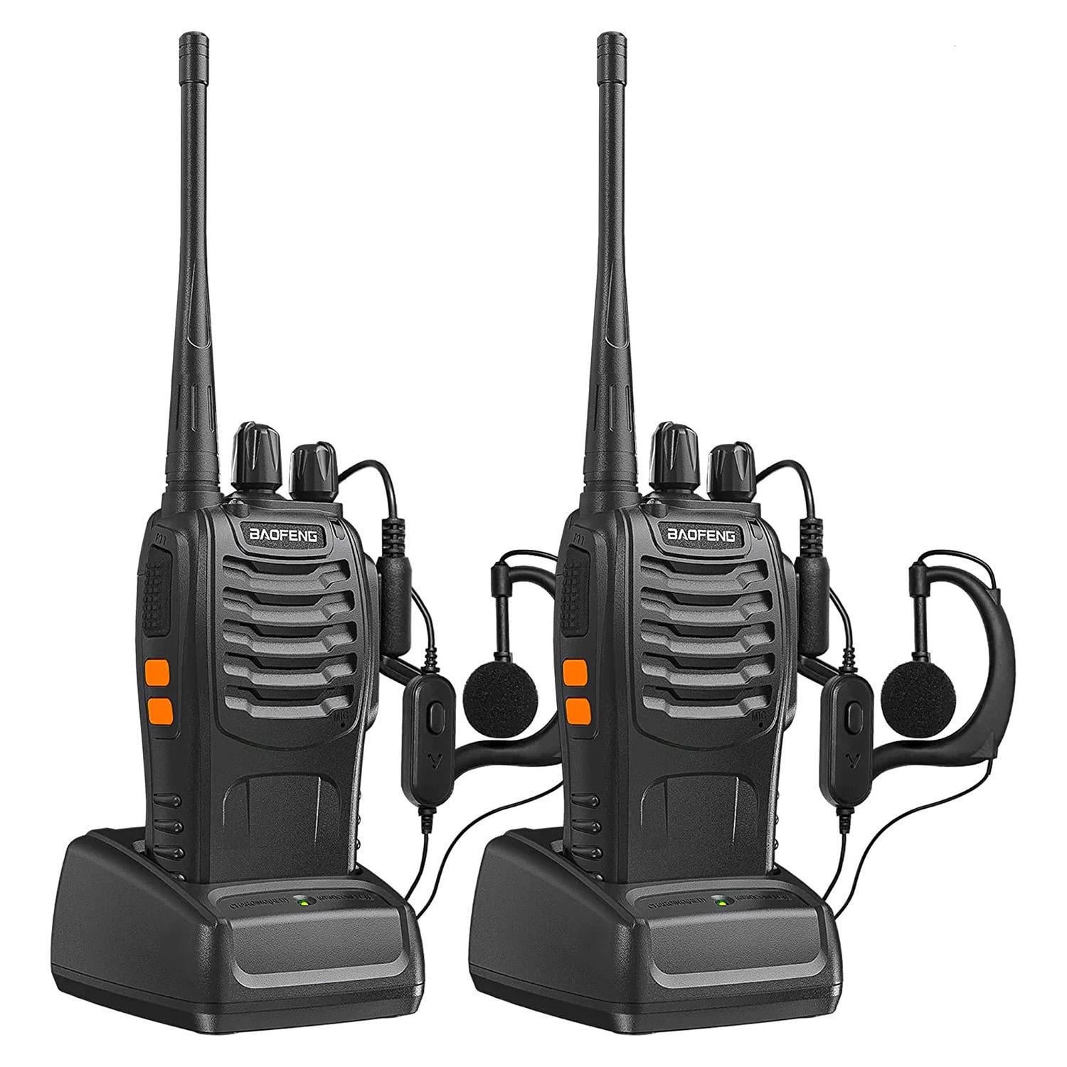 Комплект тактических раций с гарнитурой Baofeng BF-888S 2W на 16 каналов UHF400-470 МГц 2 шт. (18837)