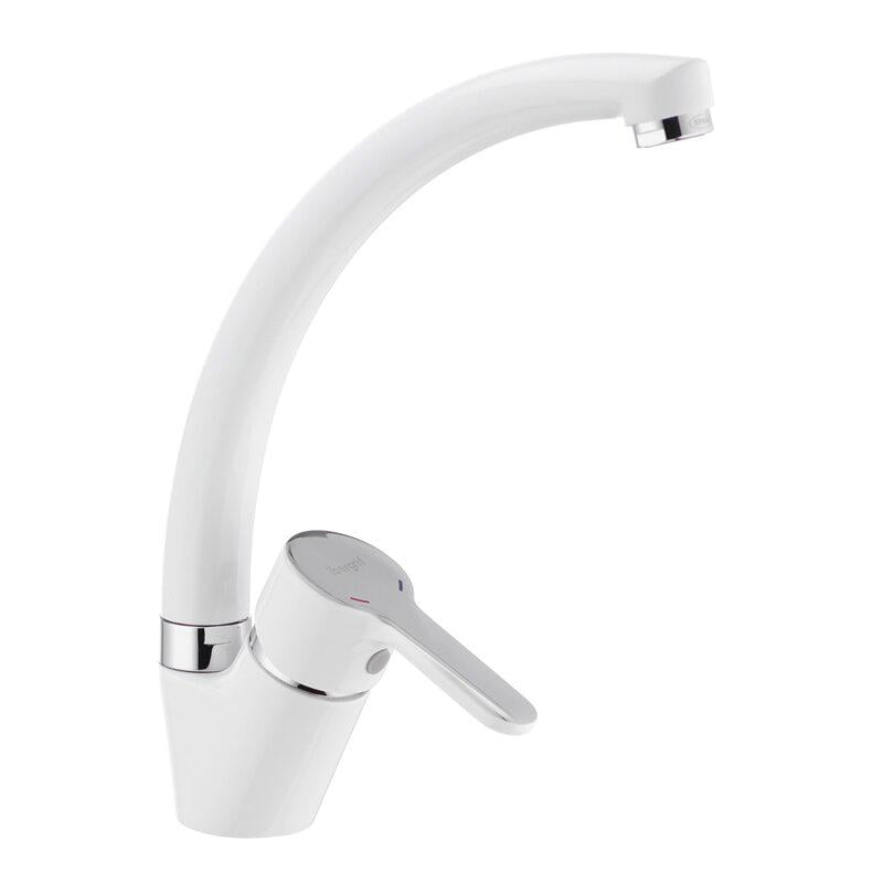 Змішувач для кухні IBERGRIF Square IB0034 одноважільний Білий (63572)