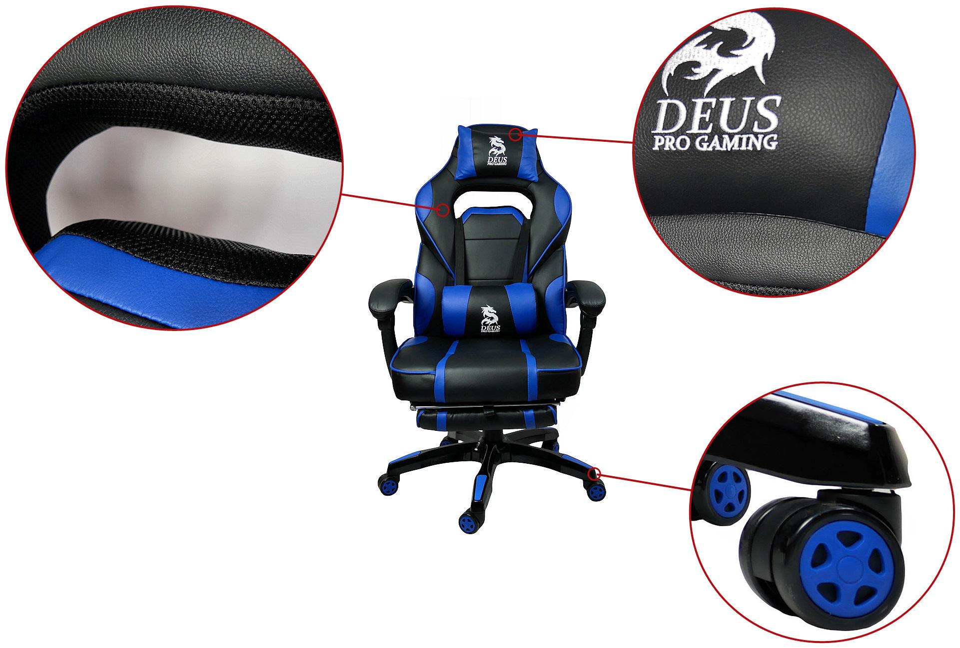 Кресло компьютерное DEUS Large Черный/Синий (10195951) - фото 2 Кресло компьютерное DEUS Large Черный/Синий (10195951) - фото 2