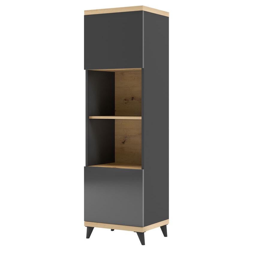 Витрина открытая Світ Меблів Тревизо 1Д из ДСП цвет Дуб Артизан/Антрацит Витрина открытая Світ Меблів Тревизо 1Д из ДСП цвет Дуб Артизан/Антрацит