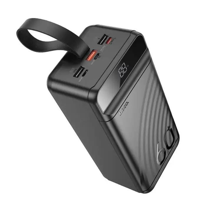 Повербанк Hoco J123C PD20 W+QC3.0 60000 mAh зі швидкою зарядкою та ліхтариком 3хUSB Black (J123C) Повербанк Hoco J123C PD20 W+QC3.0 60000 mAh зі швидкою зарядкою та ліхтариком 3хUSB Black (J123C)