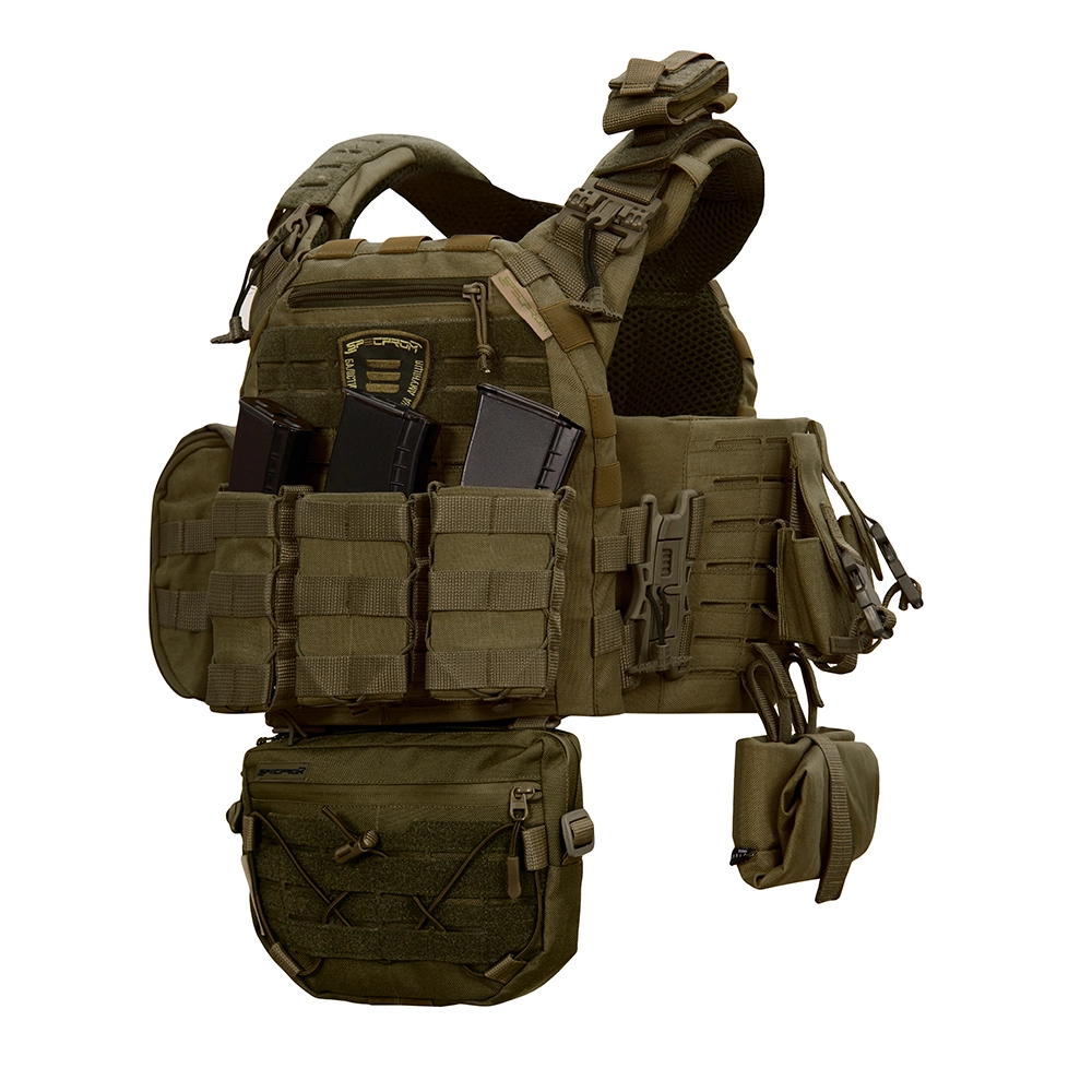 Плитоноска SPECPROM WARMOR Gen5 V2 з повним комплектом підсумків Олива