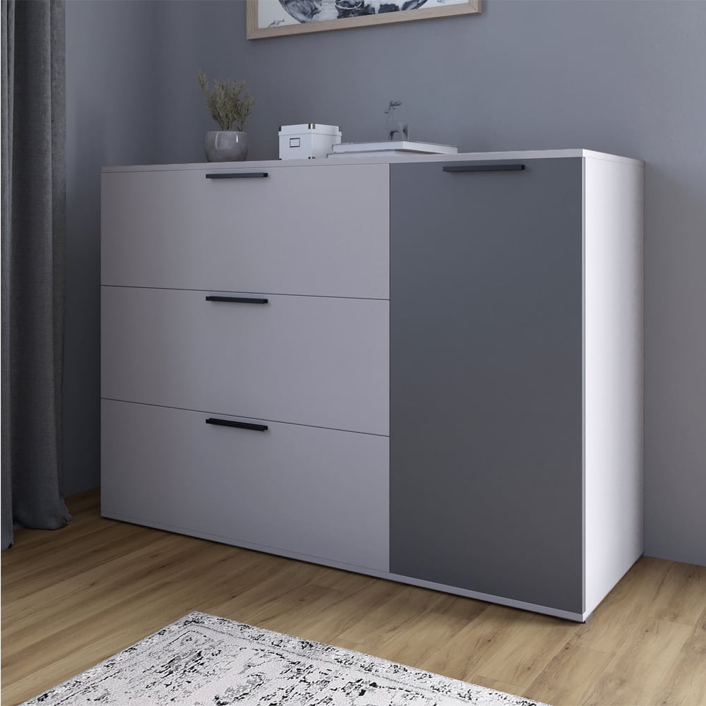 Комод Lion Краш 120x43x86 см Кашемир/Антрацит (LION-044144) Комод Lion Краш 120x43x86 см Кашемир/Антрацит (LION-044144)