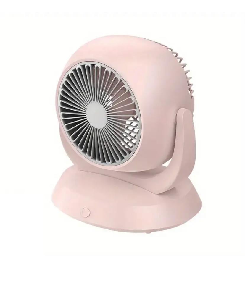 Вентилятор аккумуляторный DESIGN F3 20x20x9 см Type-C Розовый