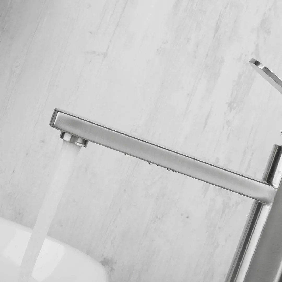 Смеситель высокий для умывальника Frap F10805-2 Сатин (1035784) - фото 3 Смеситель высокий для умывальника Frap F10805-2 Сатин (1035784) - фото 3