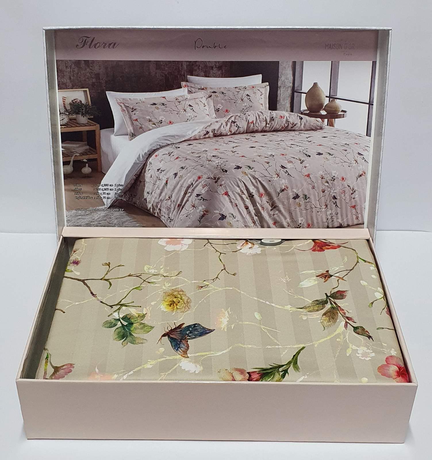 Комплект постельного белья Maison D'or 200х220 Flora Beige (CN6136)