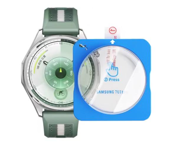 Захисне скло для смарт-годинників Huawei Watch GT 6 з рамкою для поклейки 46 мм