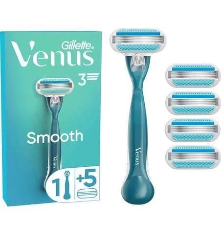 Станок для бритья женский Gillette Venus Smooth и 5 картриджей