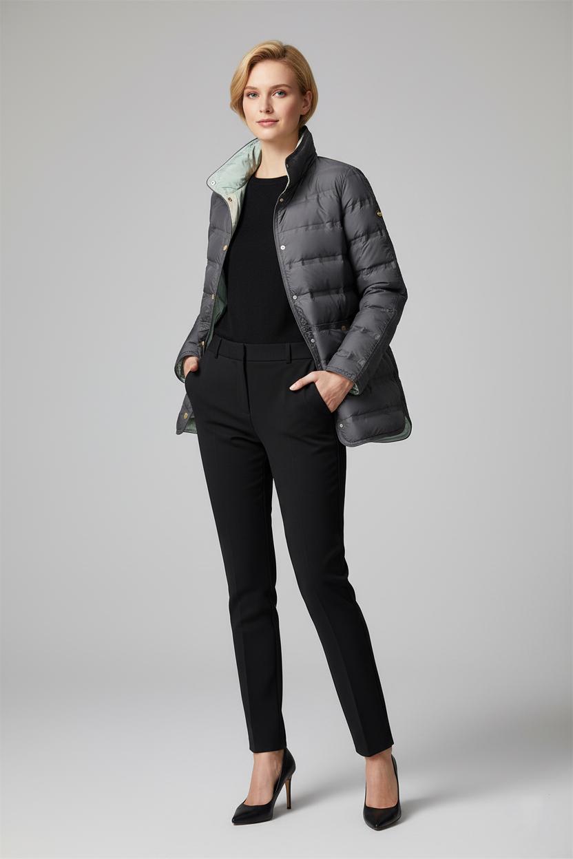 Куртка женская Forza Viva DF-6103 демисезонная пуховая S Темно-синий (DF-6103-S) - фото 2 Куртка женская Forza Viva DF-6103 демисезонная пуховая S Темно-синий (DF-6103-S) - фото 2