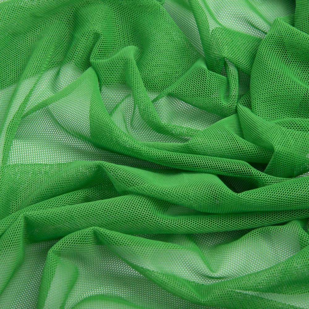 Ткань сетка стрейч мягкая однотонная V-1535 зелена