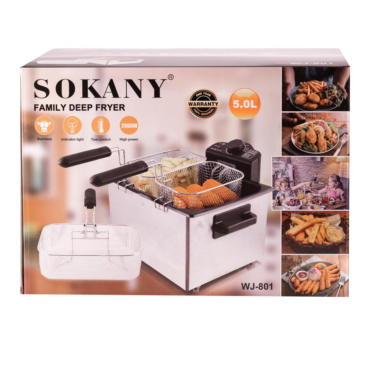 Фритюрница Sokany WJ801 электрическая на 5 л (7252) - фото 7 Фритюрница Sokany WJ801 электрическая на 5 л (7252) - фото 7