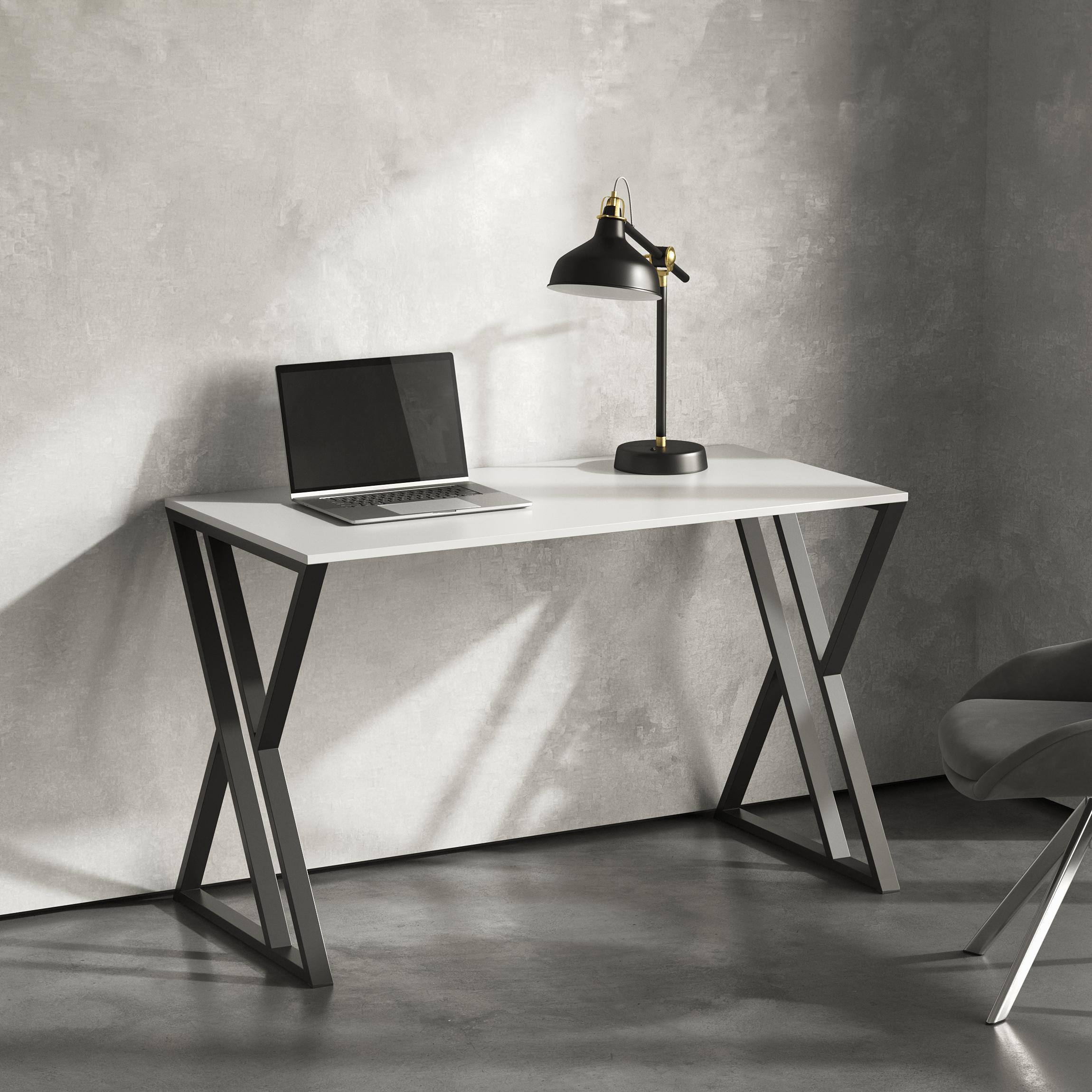 Стол письменный лофт Серия 8 1200х500х16 мм Белый (24039461)