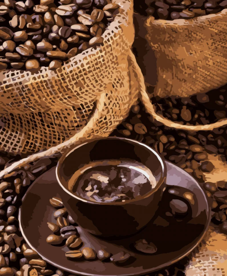 Картина по номерам Strateg Зерна кофе 40x50 см (VA-3750)