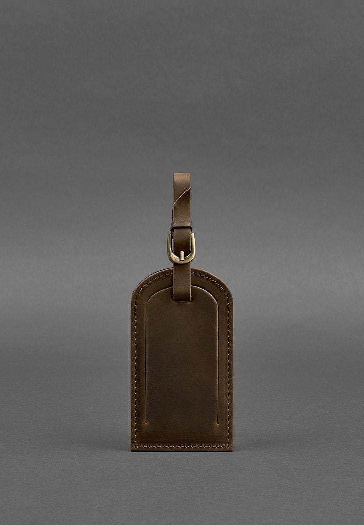 Бирка кожаная для багажа 2.0 Crazy Horse Темно-коричневый (A-026842)