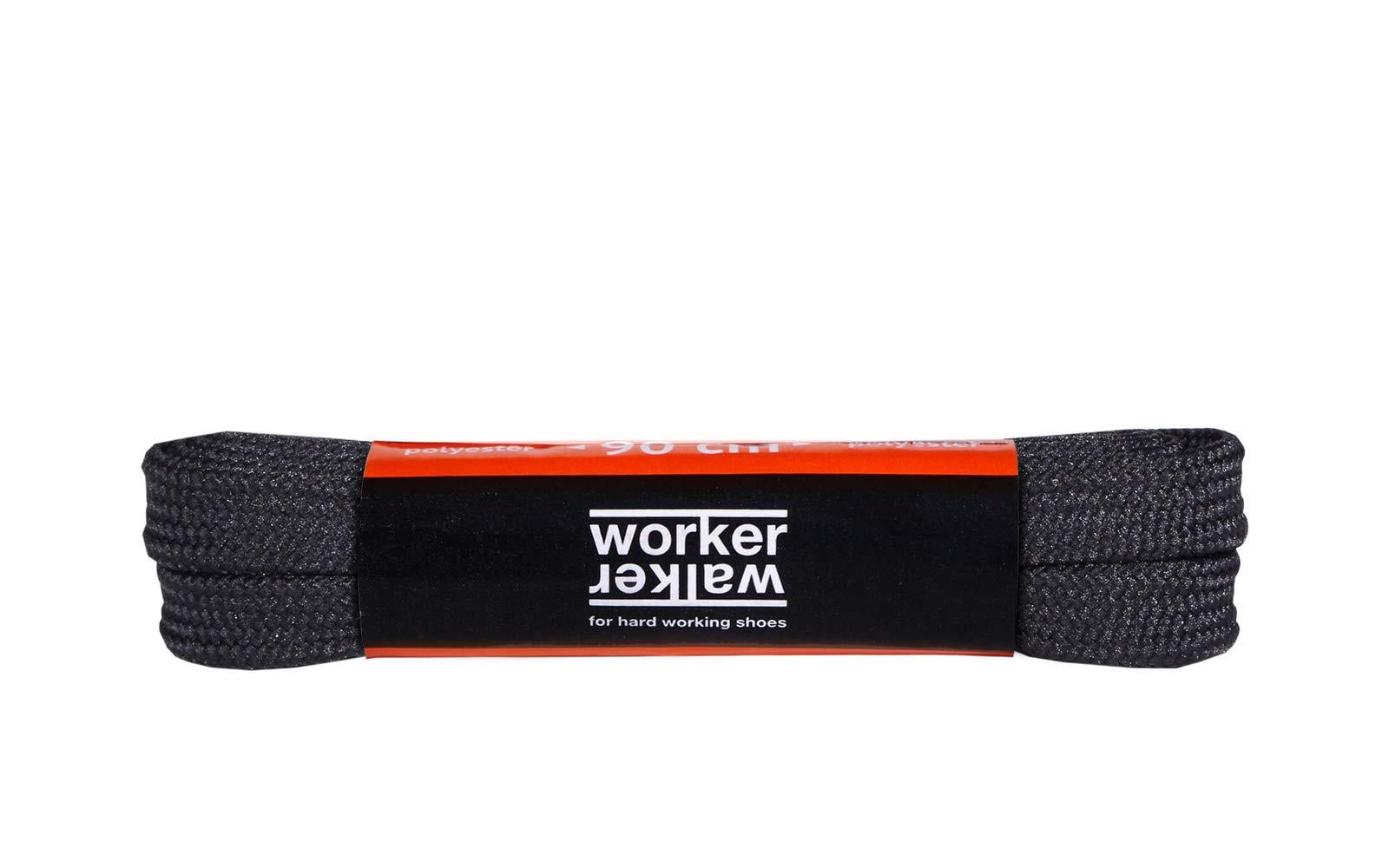 Міцні шнурки для взуття Worker Walker STR PRO плоскі 130 см Чорний