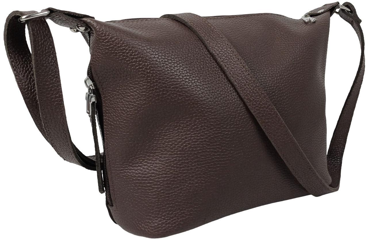 Сумка женская кожаная Borsacomoda Темно-коричневый
