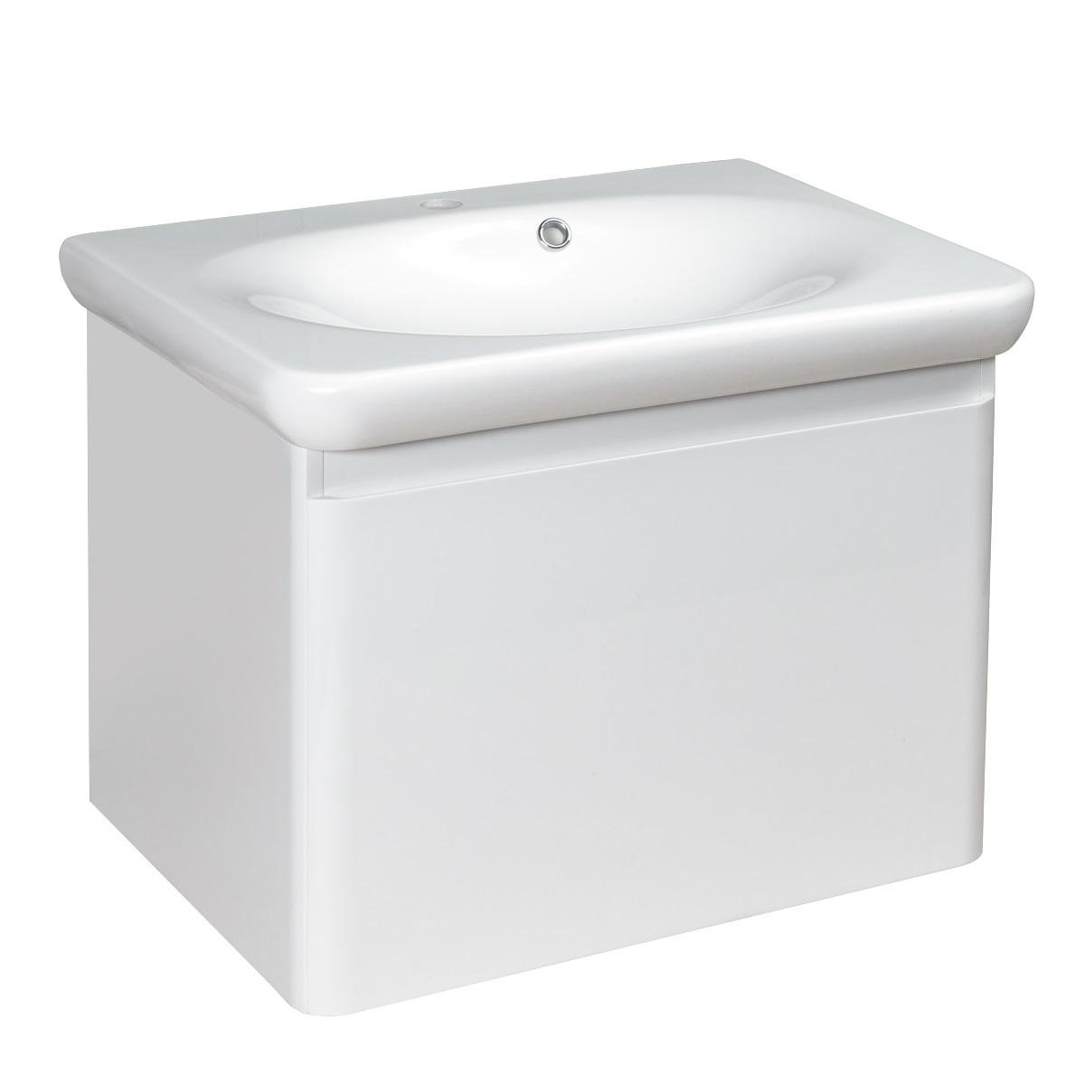 Тумба с умывальником подвесная Devit Fly NEW 0020120W 64x51x50 см Белый (166215)