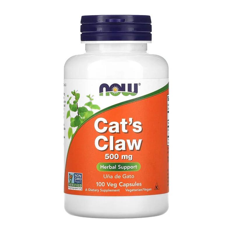 Котячий кіготь NOW Cat`s Claw 500 мг 100 капс. (08219-01)