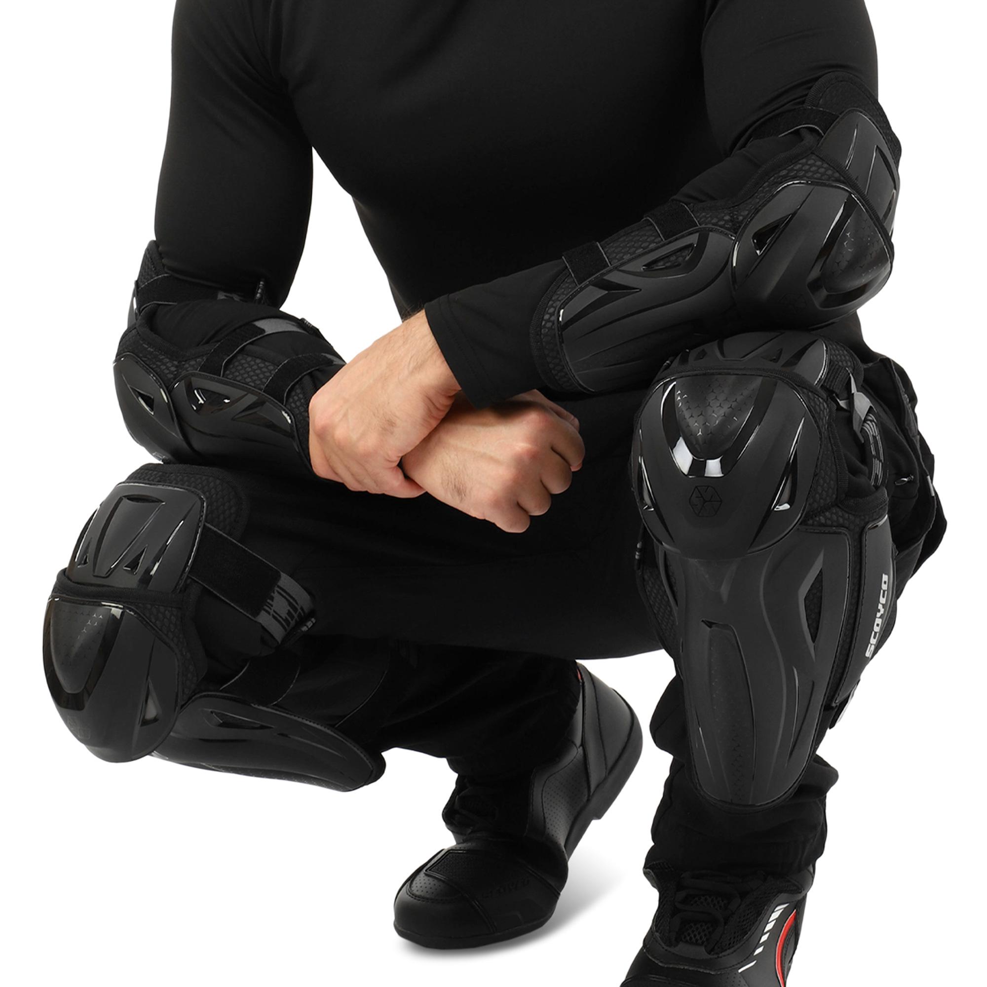 Комплект мотозащиты SCOYCO K50H50 наколенники и налокотники S-L Черный (28117805)