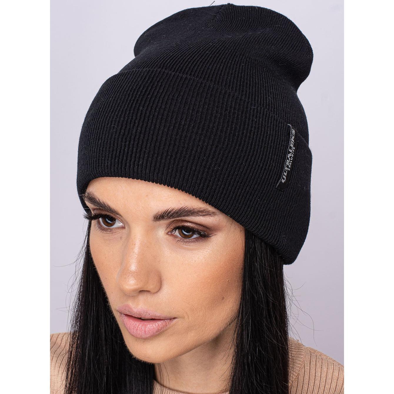 Шапка женская хлопковая Leks Батл one size Черный