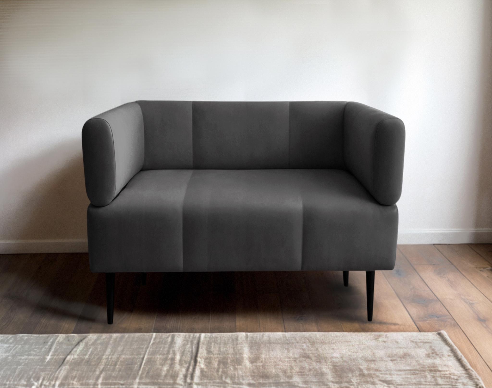 Мягкое кресло офисное ТОБІ ШО Бенно-1 Emilia 95 велюр с подлокотниками и конусной ногой 1000х720х750 мм Dark grey (22967304)