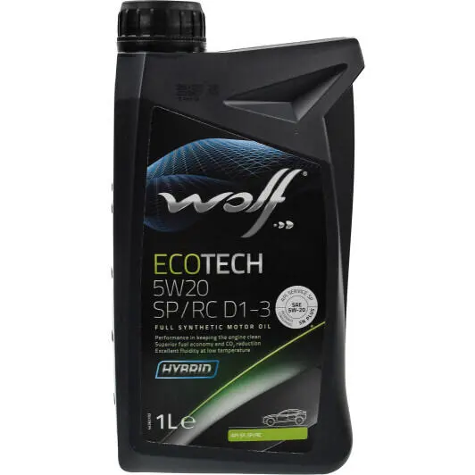 Моторное масло WOLF EcoTech SP/RC D1-3 5W-20 1 л (1050523)