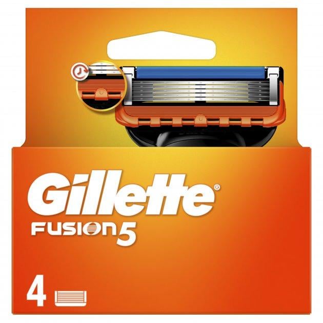 Картриджи для бритья Gillette Fusion 5 мужские 4 шт. (13348469) - фото 2