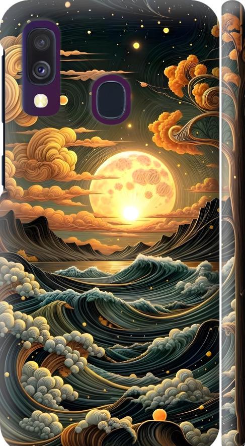 Чехол на Samsung Galaxy A40 2019 A405F Арт волны (6332m-1672-42517)