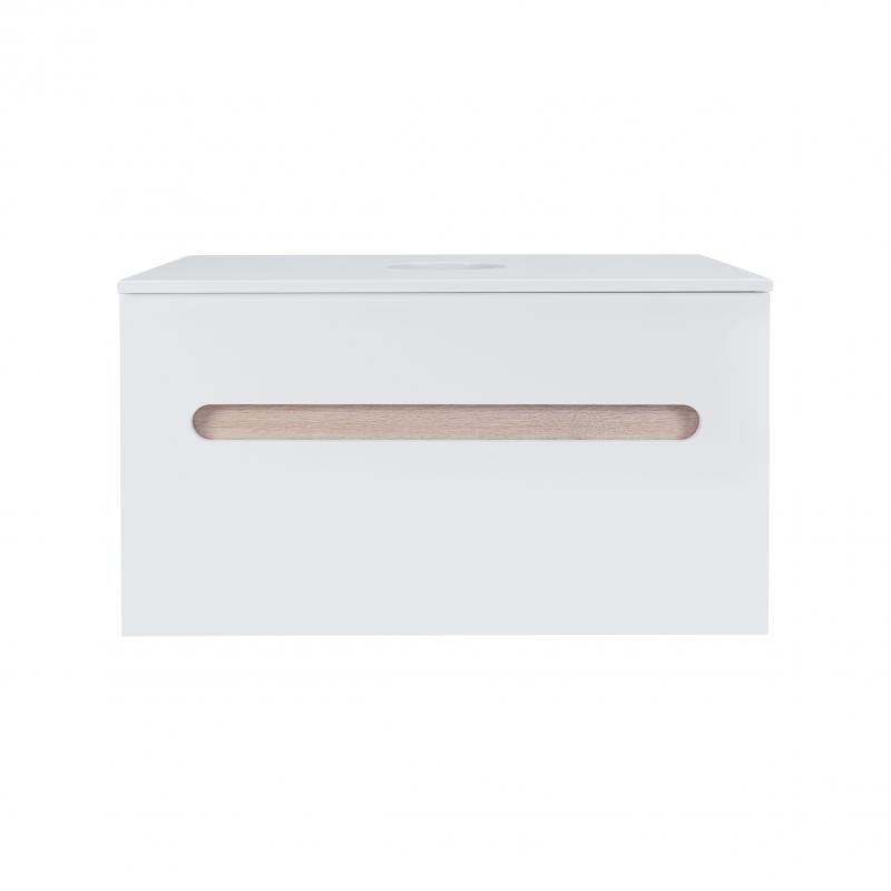 Тумба подвесная Q-tap Virgo oak со столешницей White/Whitish (QT1879TPА801WWO)