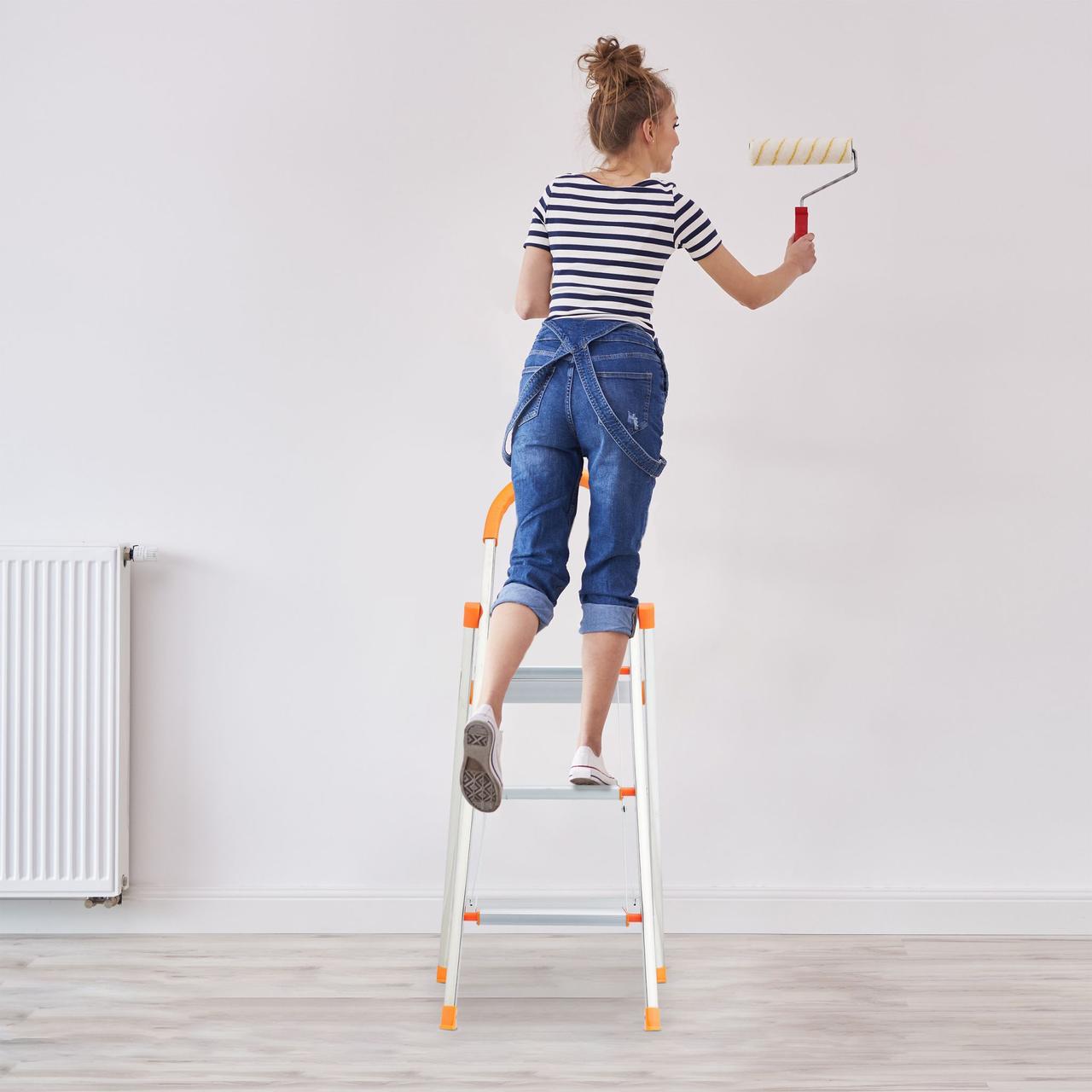 Стремянка раскладная Relaxdays на 3 ступени - фото 3 Стремянка раскладная Relaxdays на 3 ступени - фото 3