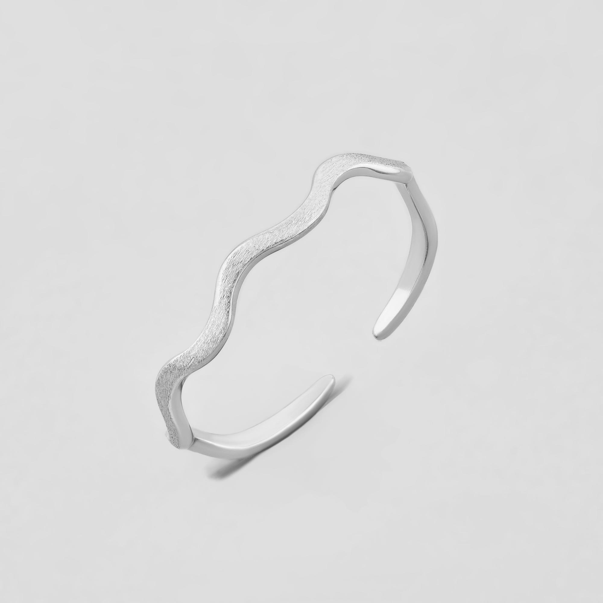 Серебряное кольцо Minimal Морская Волна (10282)