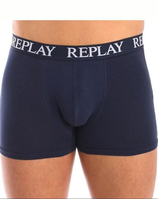 Труси-боксери чоловічі анатомічні Replay 2 шт. L Темно-Синій/Білий (75755) - фото 2 Труси-боксери чоловічі анатомічні Replay 2 шт. L Темно-Синій/Білий (75755) - фото 2