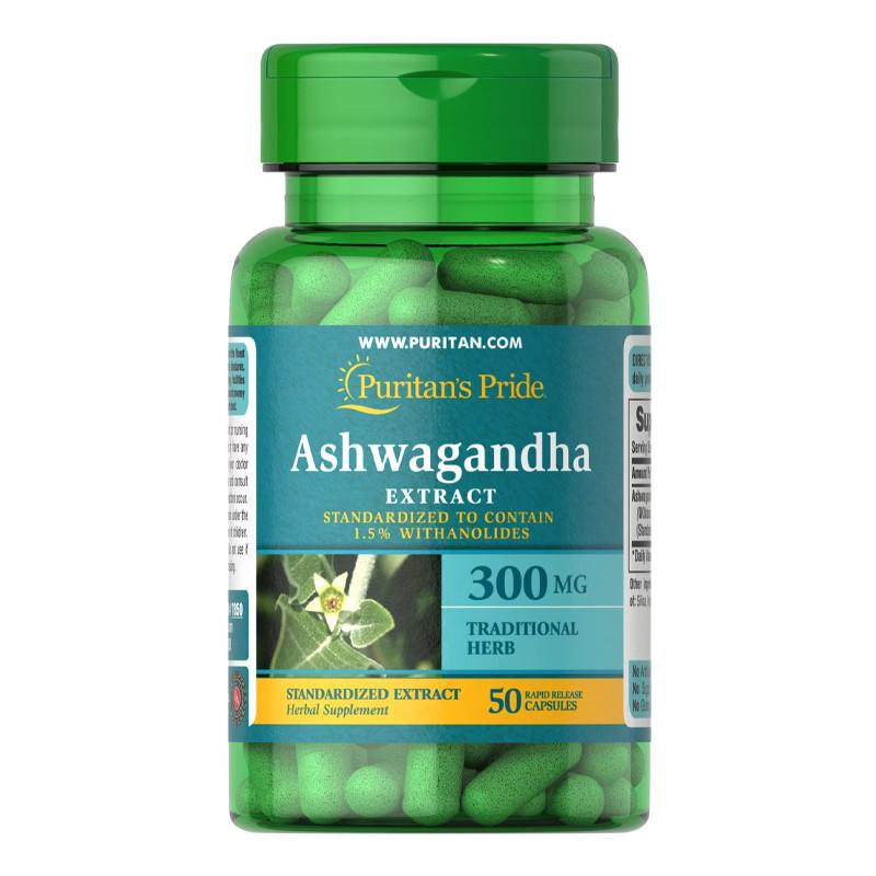 Ашваганда Puritan's Pride Ashwagandha Extract 300мг 50 капс. (22285-01)