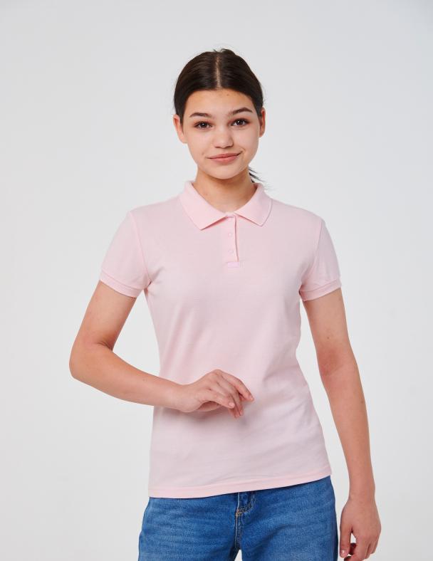 Футболка-поло для девочки Smil Лакоста 164 см Розовый (114897)