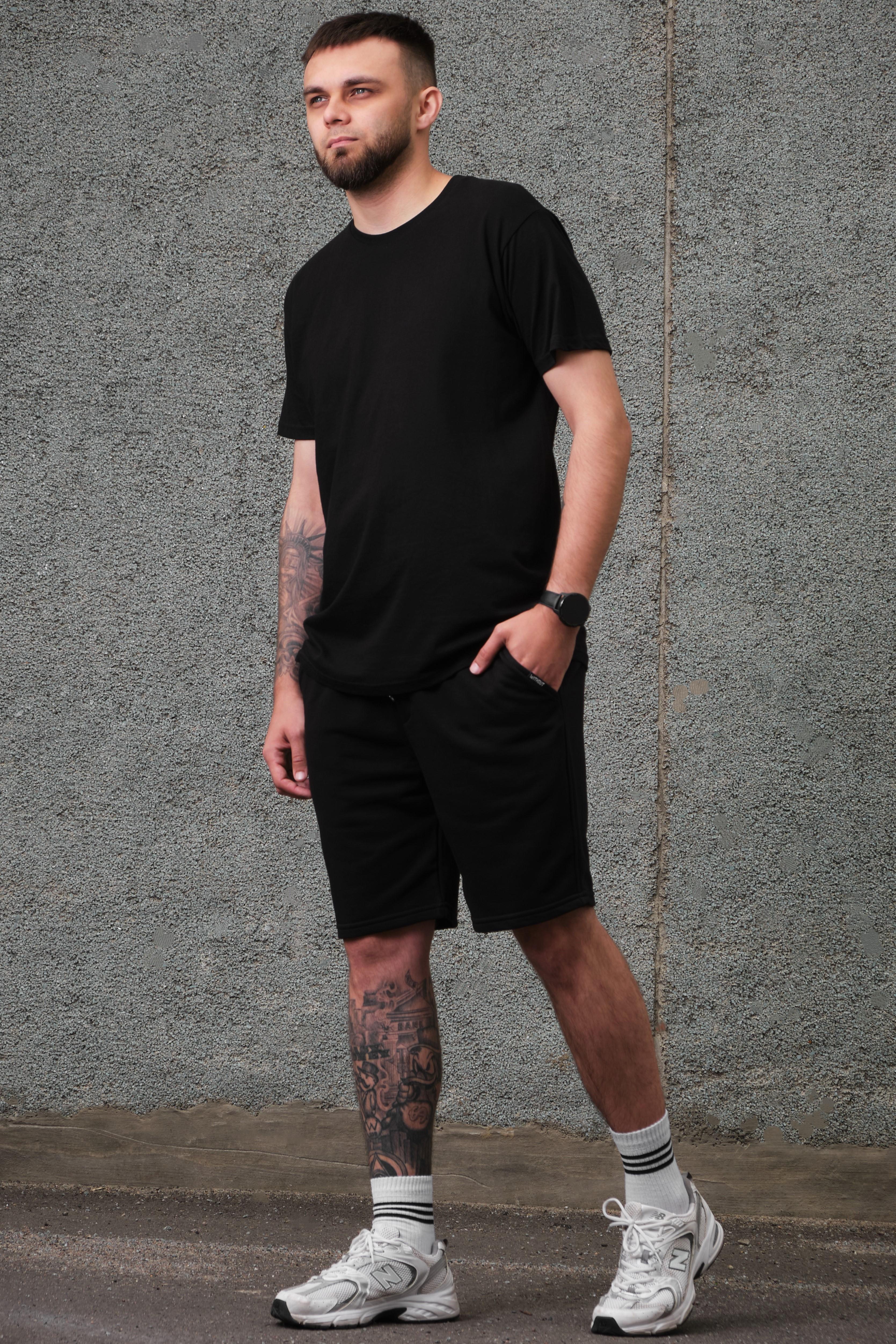 Комплект мужской летний Without шорты/футболка 3XL Black (3XL8049328)