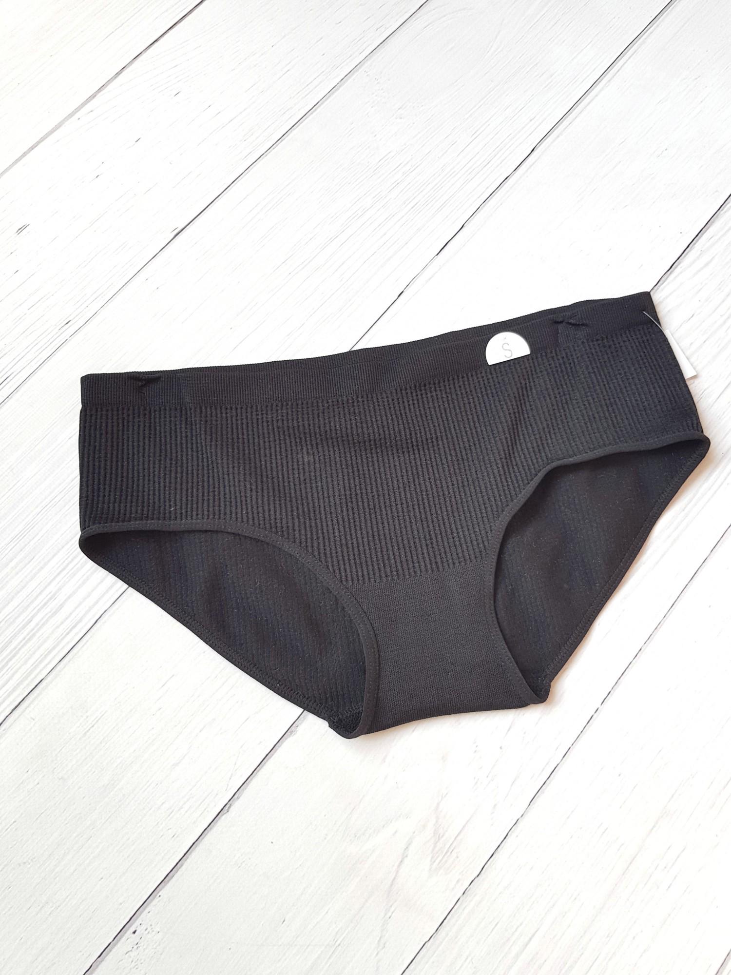 Трусики женские в рубчик Cotton on Body L Черный (10525/46)